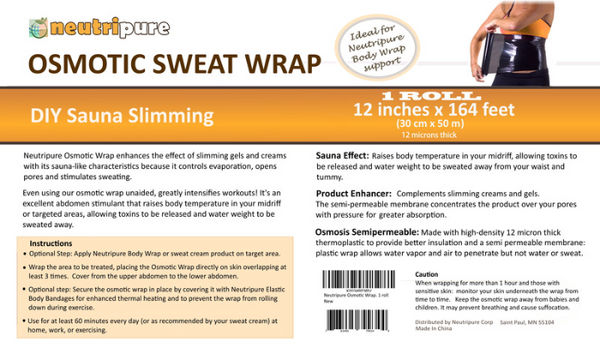 Neutripure Plastic Osmotic Body Sweat Wrap DIY Sauna Slimming